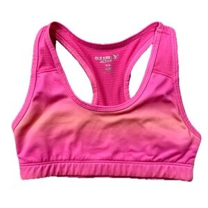 Old Navy Kids Pink and Peach Gradient Sports Bra